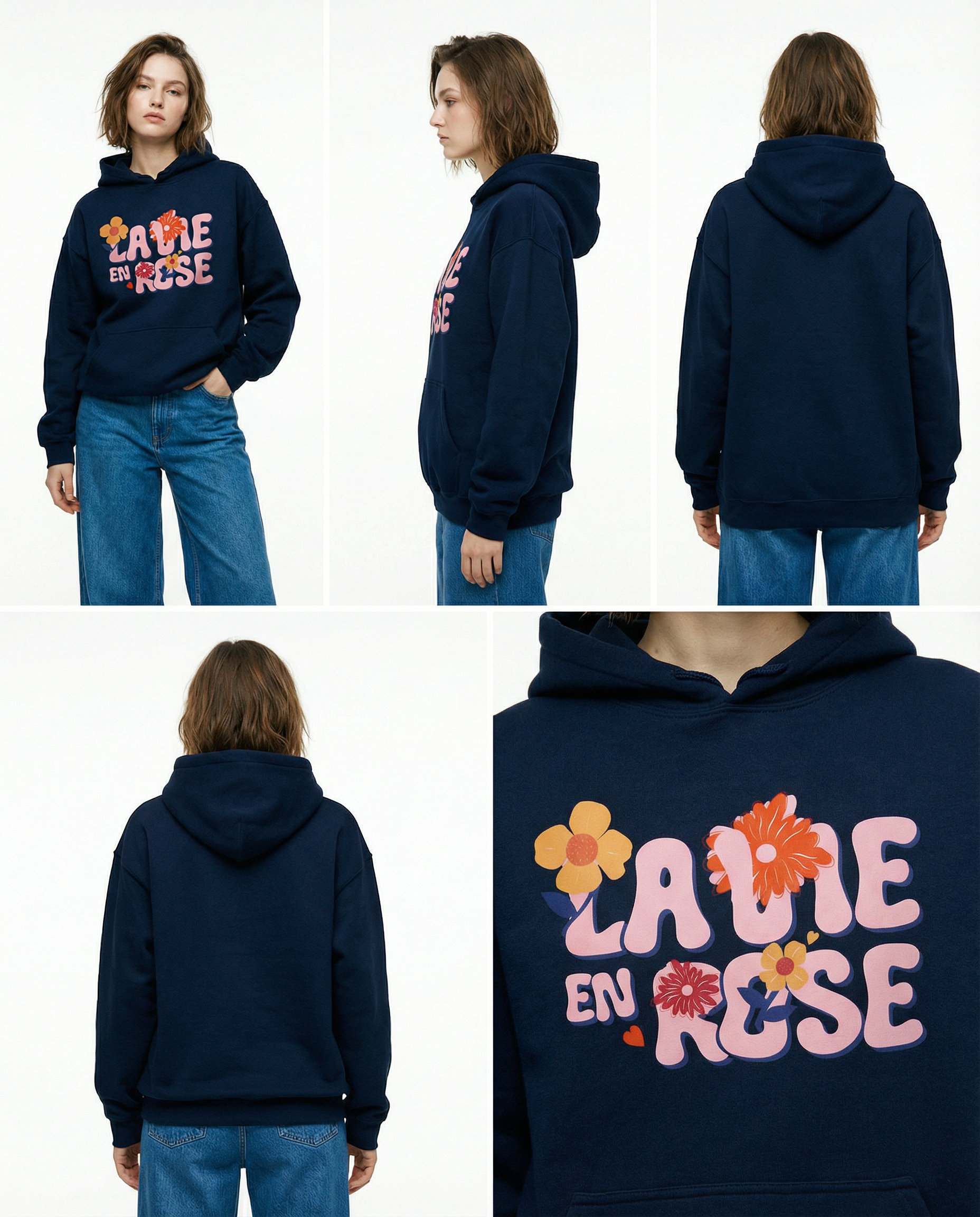 SIGNATURE "4 FLOWERS" – La vie en Rose / スウェットパーカー (Unisex)