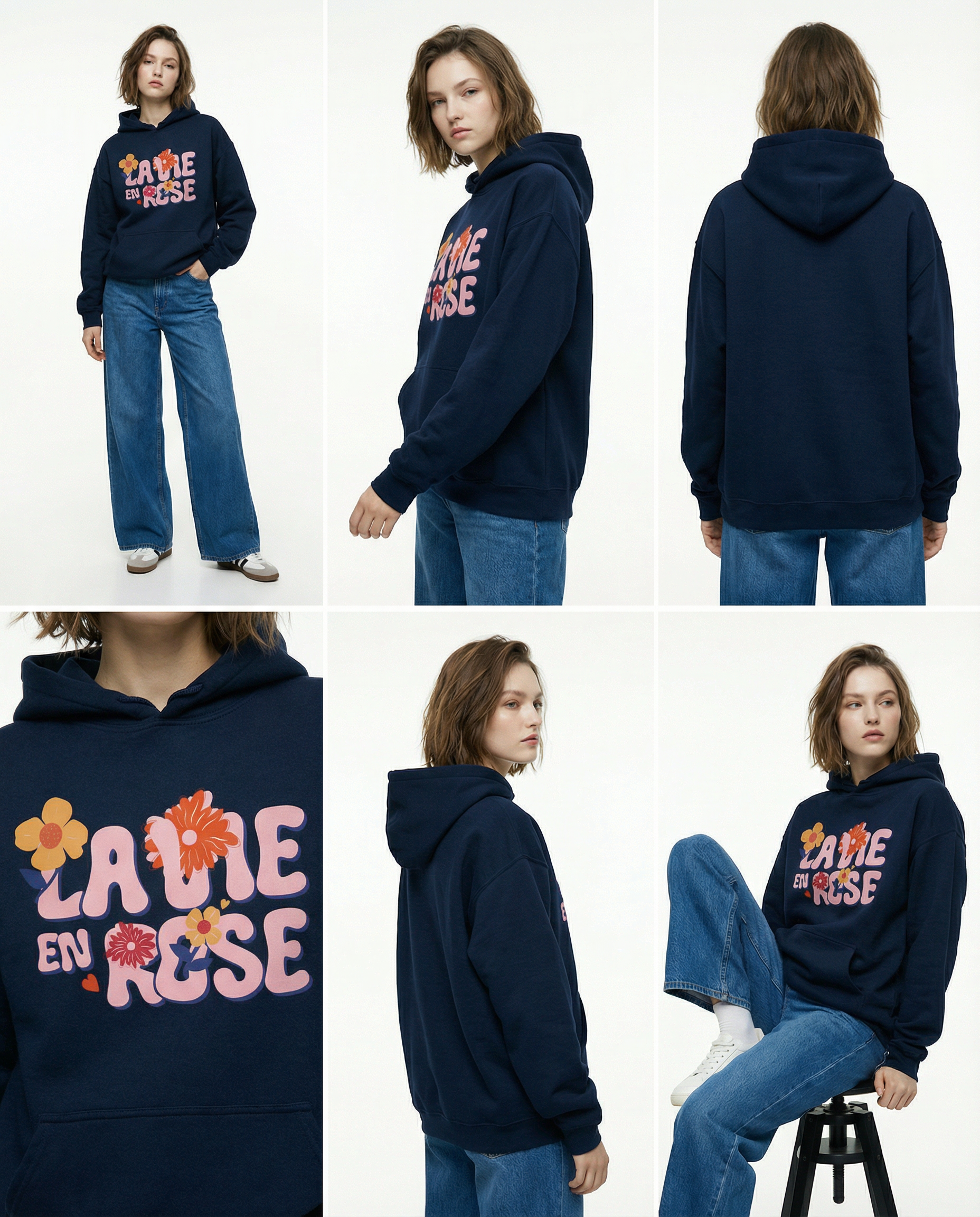 SIGNATURE "4 FLOWERS" – La vie en Rose / スウェットパーカー (Unisex)