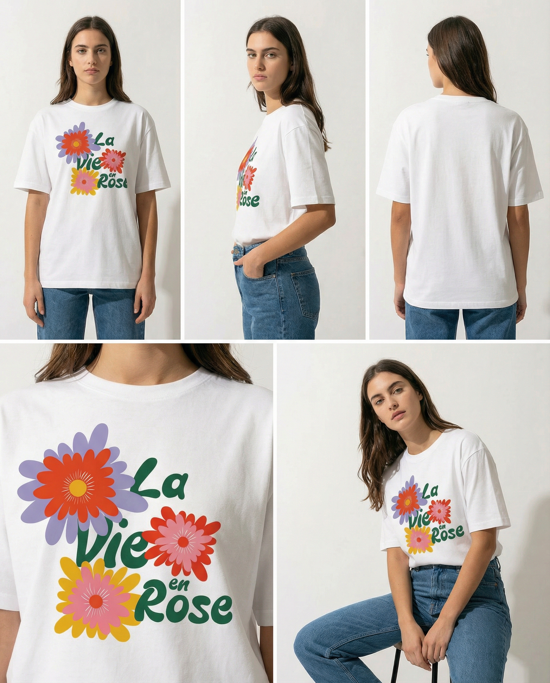 ユニセックスTシャツ「Poésie」- La Vie en Rose