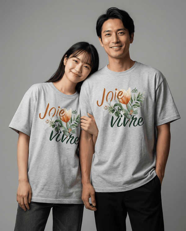 「JOIE DE VIVRE(生きる喜び)」ヘビーウェイト半袖Tシャツ (Unisex)