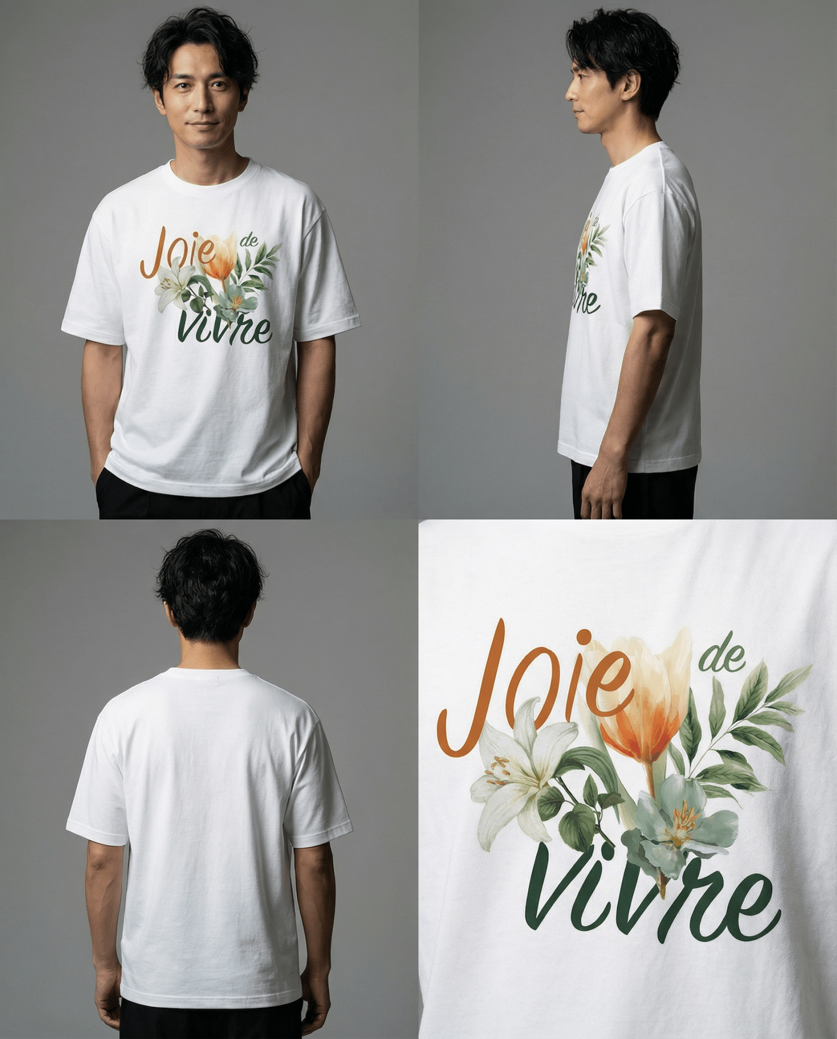 「JOIE DE VIVRE(生きる喜び)」ヘビーウェイト半袖Tシャツ (Unisex)