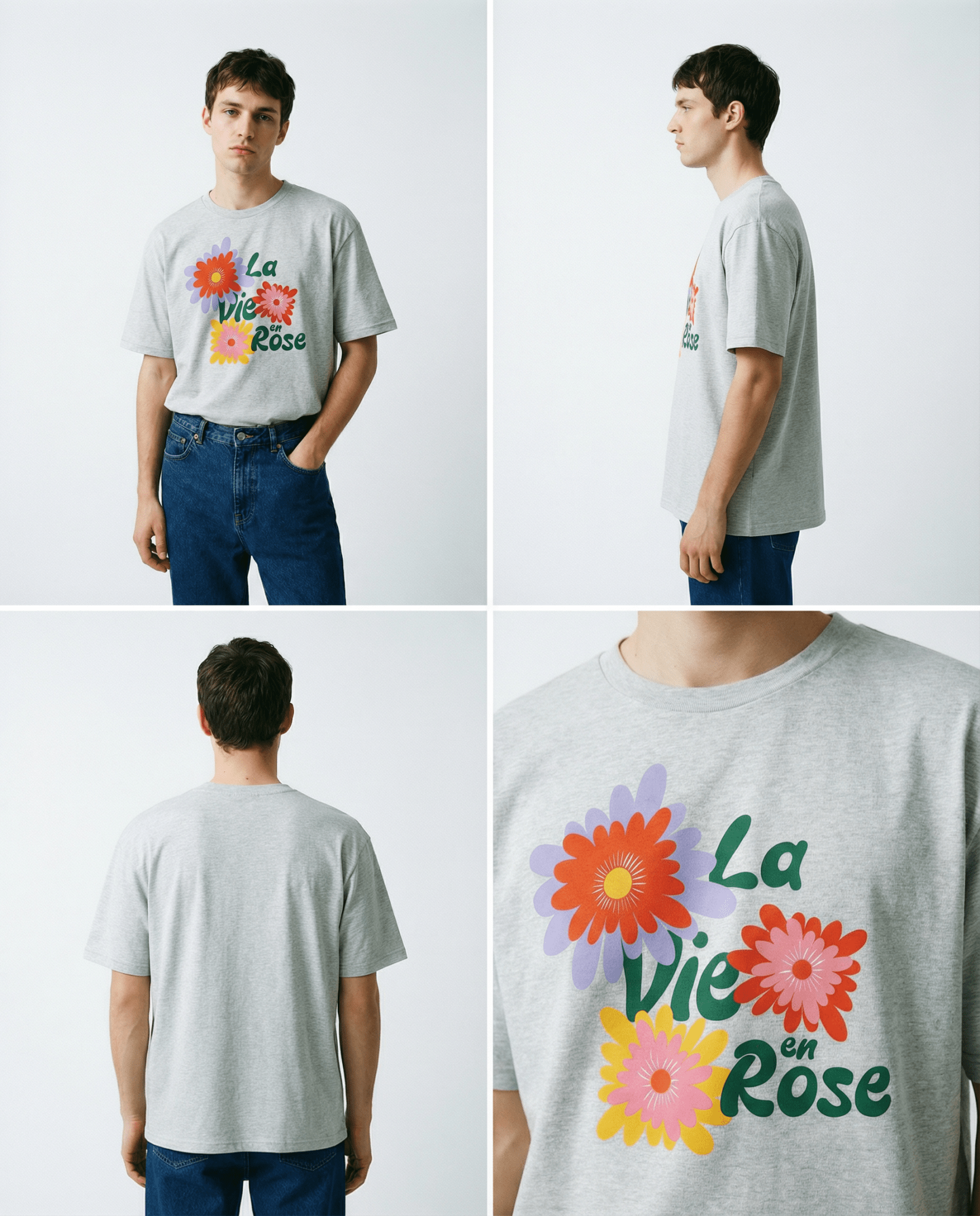 透けにくくしっかりしたシルエットの厚手コットンTシャツ
