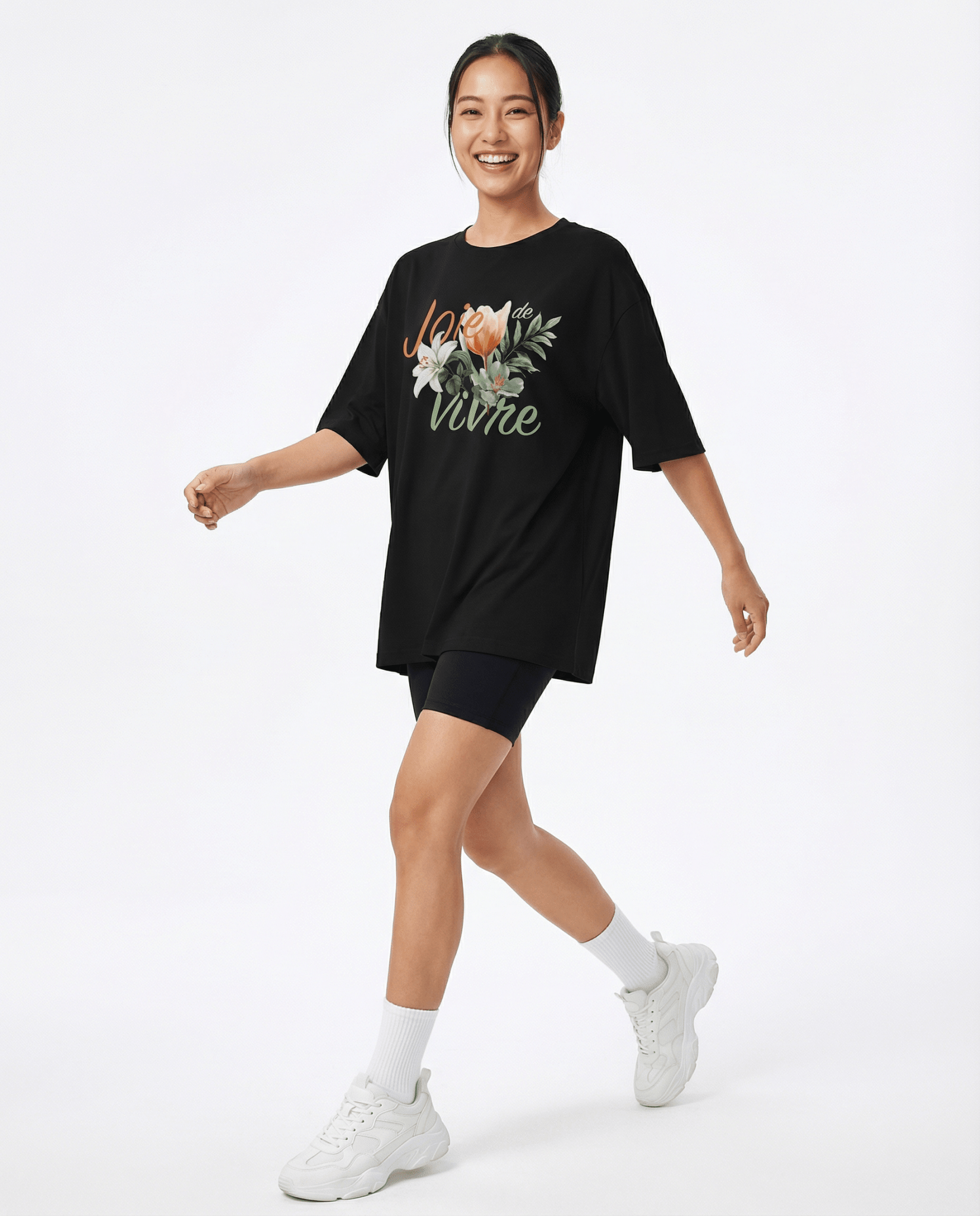 「JOIE DE VIVRE」オーバーサイズTシャツ (Unisex)