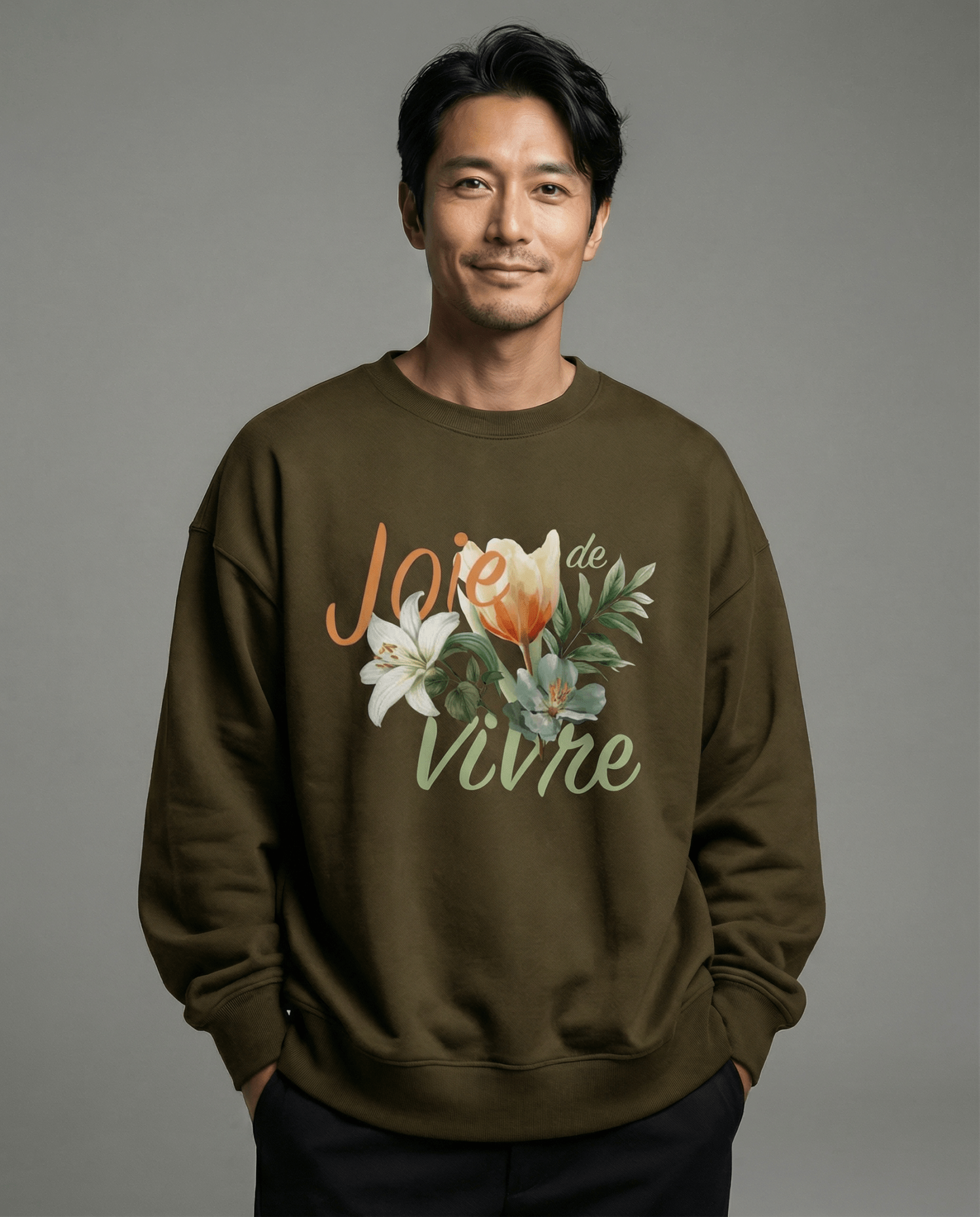 「JOIE DE VIVRE」ユニセックス クルーネックスウェット