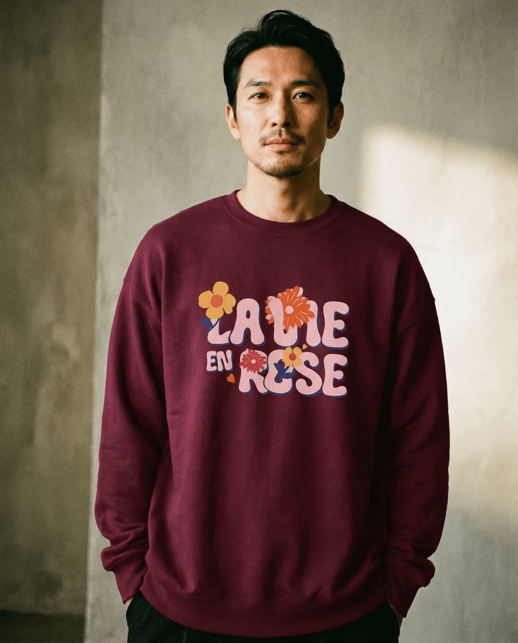 SIGNATURE "4 FLOWERS" – La Vie en Rose / クルーネックスウェット (Unisex)