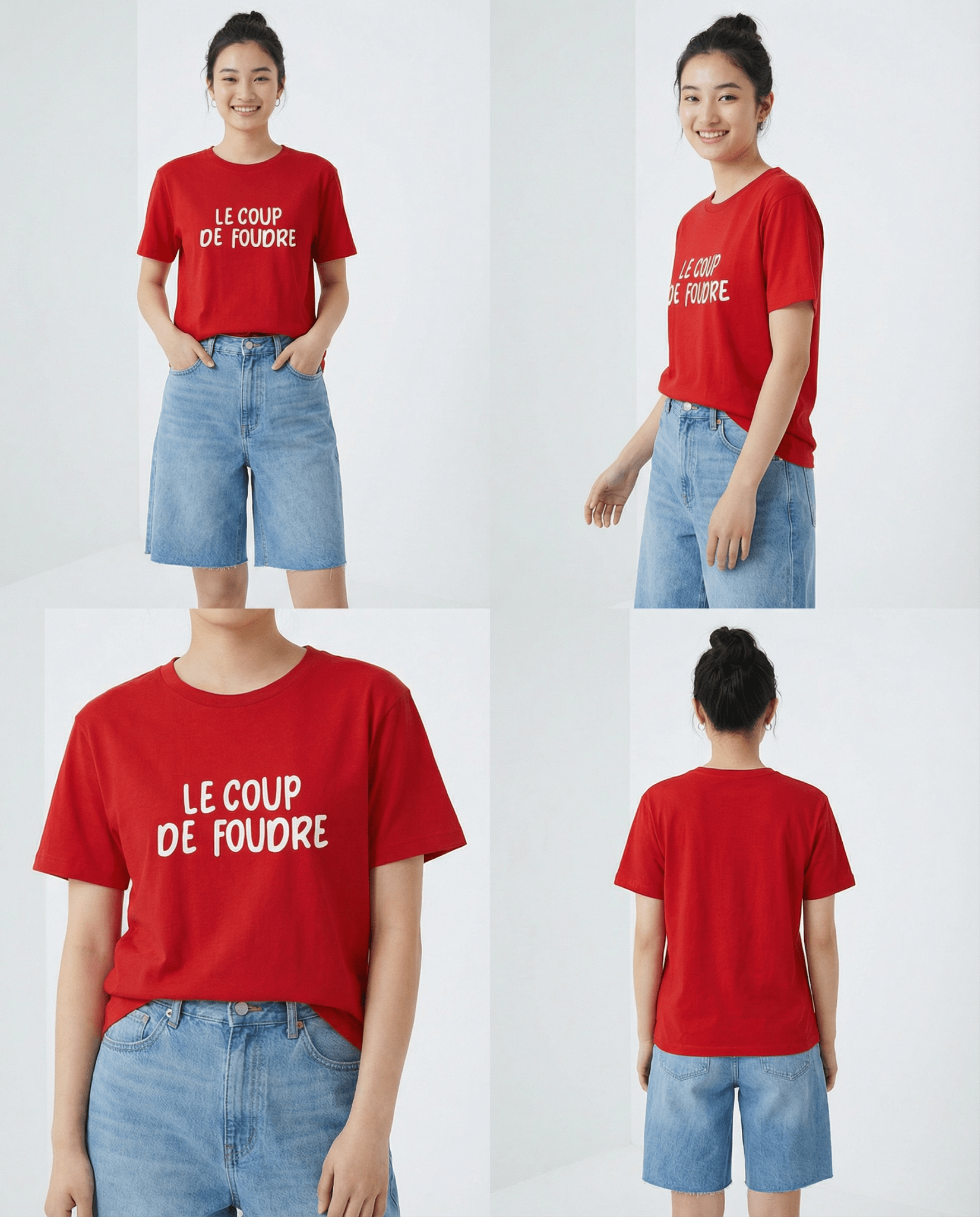 「Le Coup de Foudre(一目惚れ)」ヘビーウェイト半袖Tシャツ (Unisex)