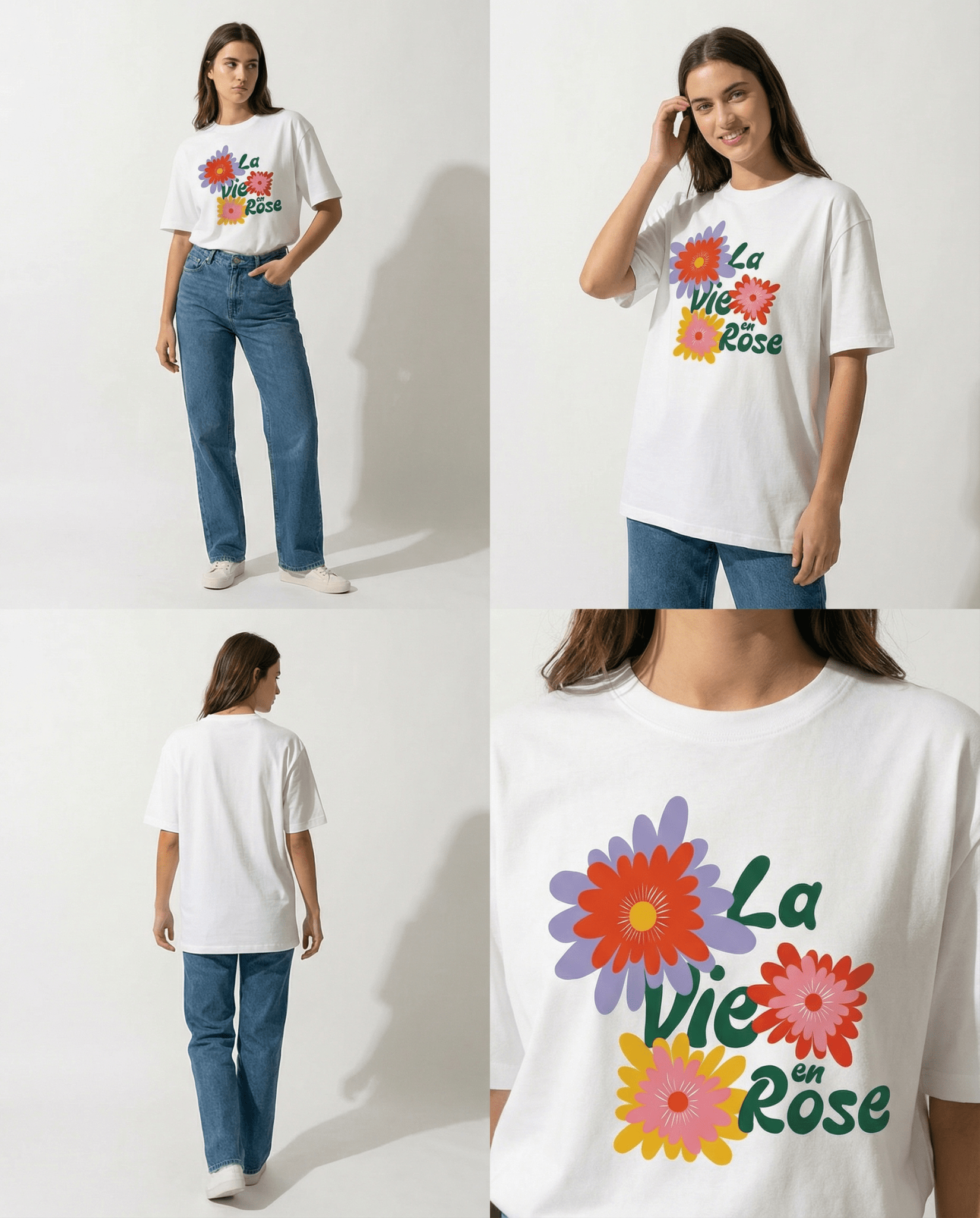 ユニセックスTシャツ「Poésie」- La Vie en Rose