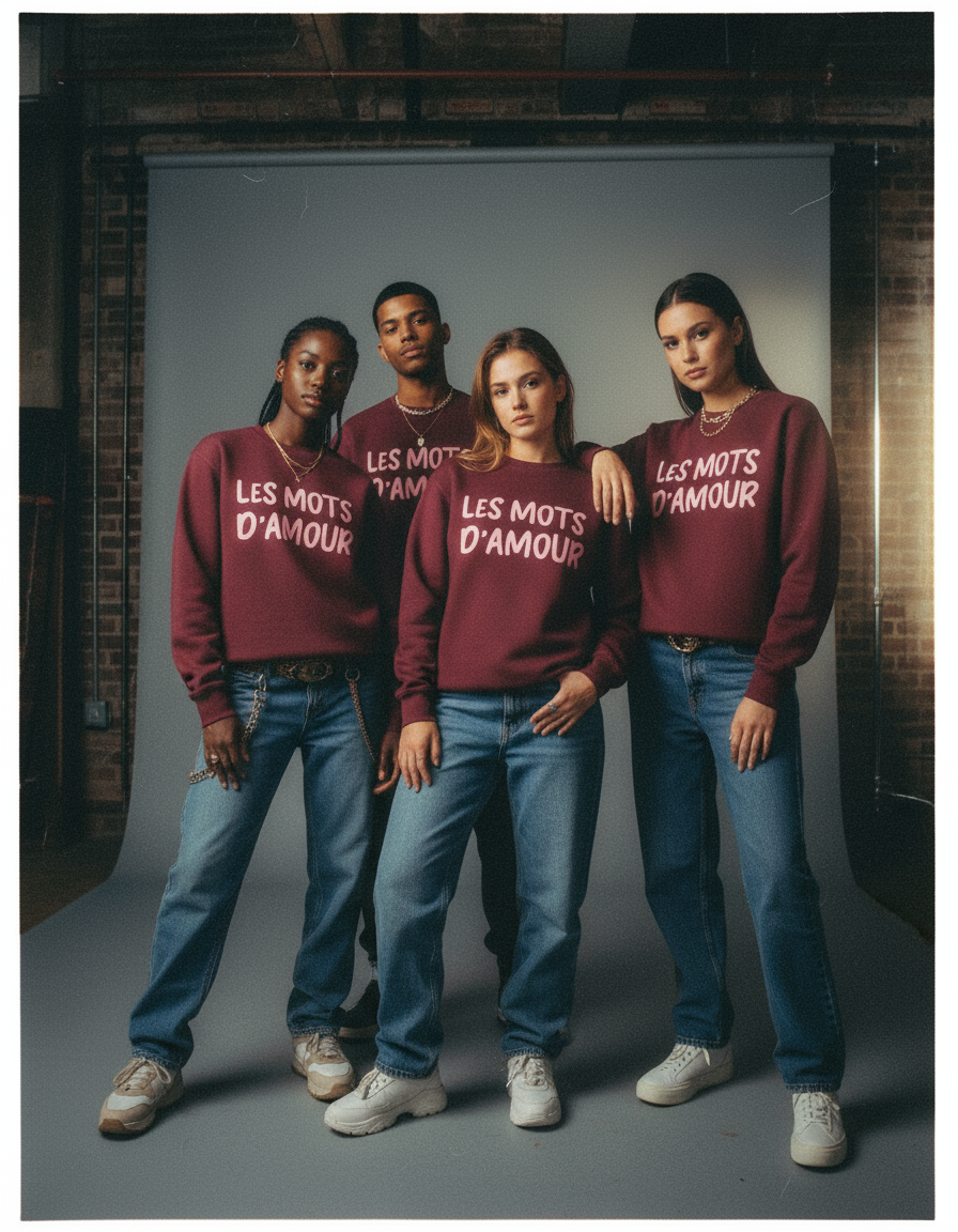 「愛の言葉」オーバーサイズヘビーウェイトスウェットシャツ