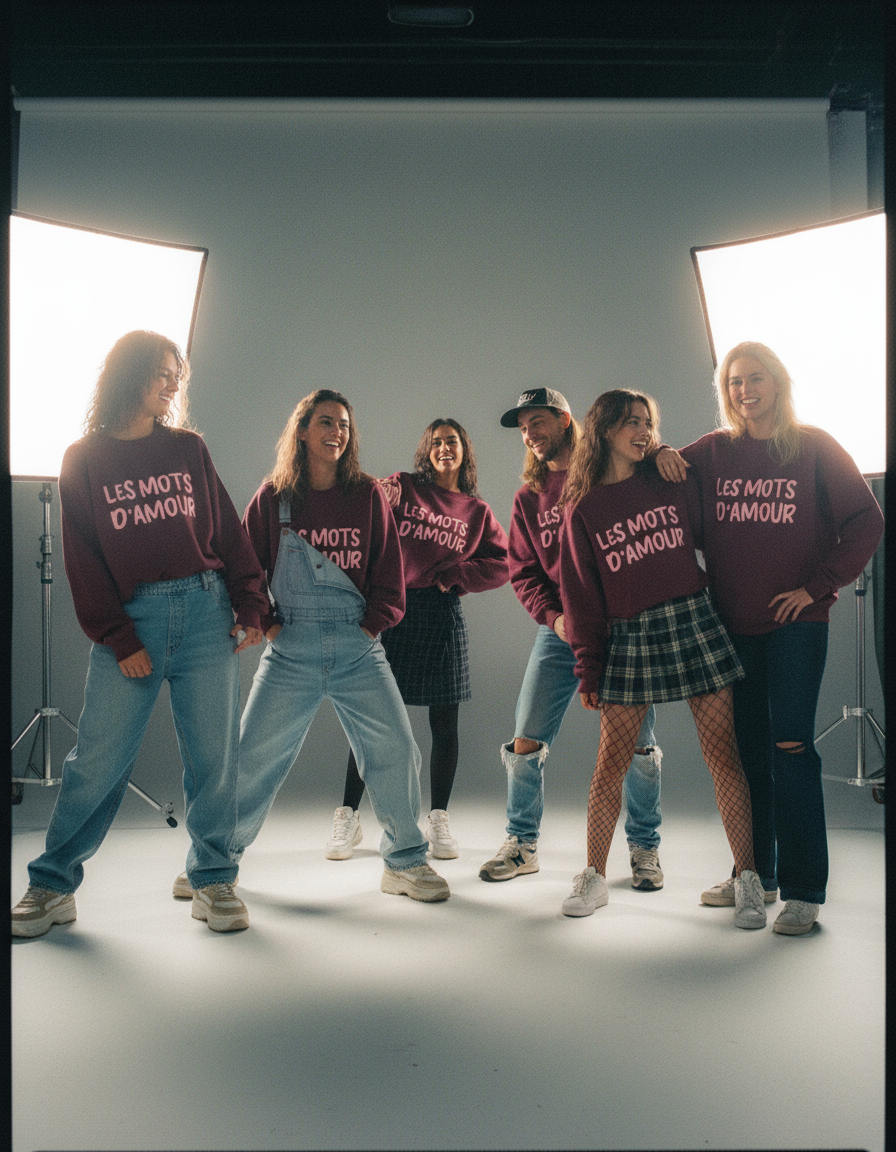 「愛の言葉」オーバーサイズヘビーウェイトスウェットシャツ