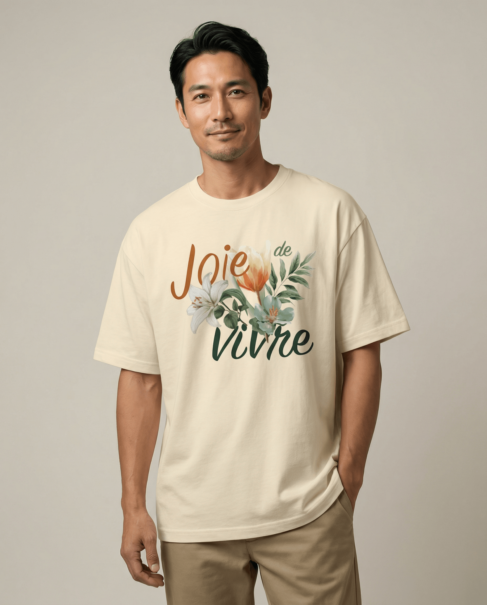 「JOIE DE VIVRE（生きる喜び）」ヘビーウェイト半袖Tシャツ (Unisex)