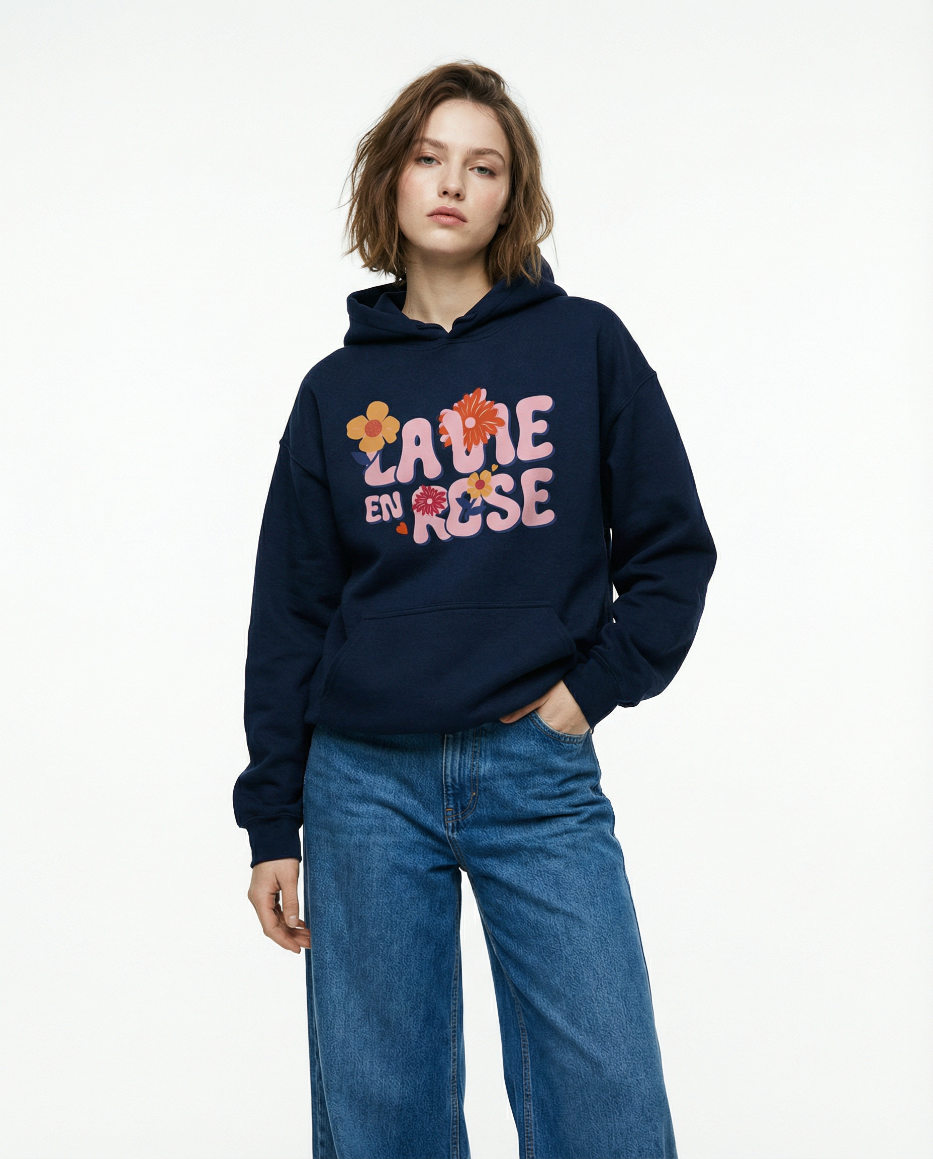 SIGNATURE "4 FLOWERS" – La vie en Rose / スウェットパーカー (Unisex)