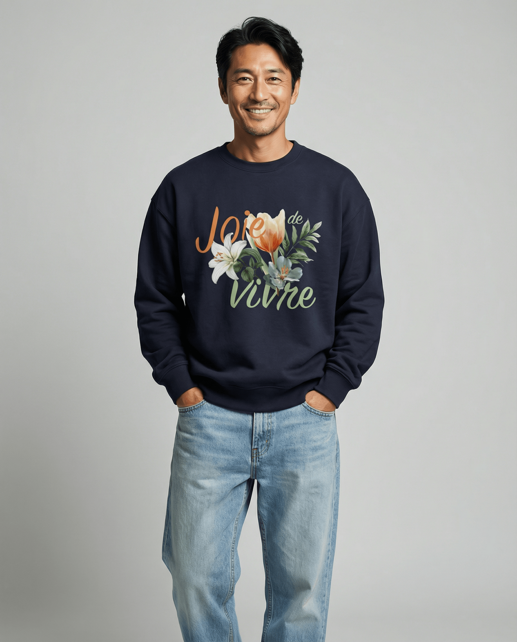 「JOIE DE VIVRE」ユニセックス クルーネックスウェット