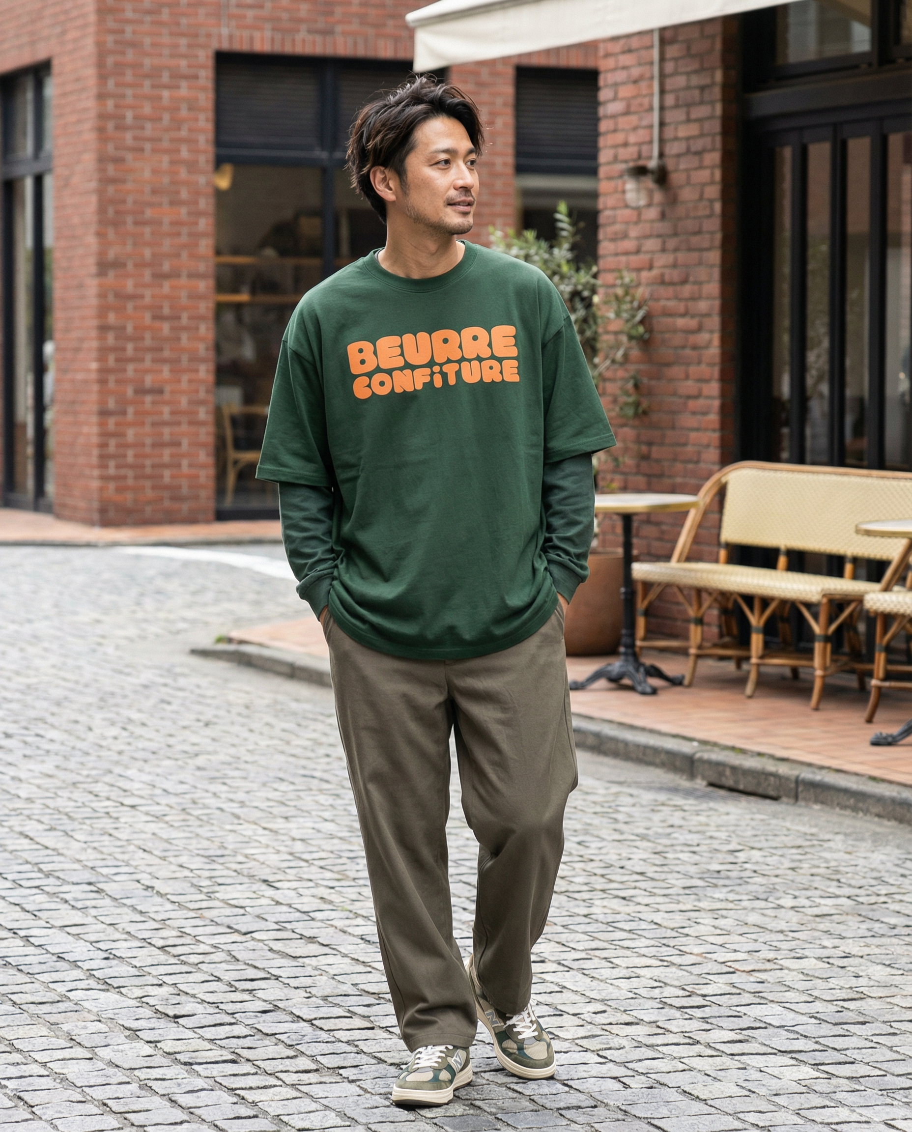 【Beurre & Confiture】 Tシャツ "Bonbon" - コットン100% / ユニセックス