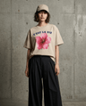 「C'EST LA VIE（これが人生）」フラワー 半袖Tシャツ ライトカラー (Unisex)