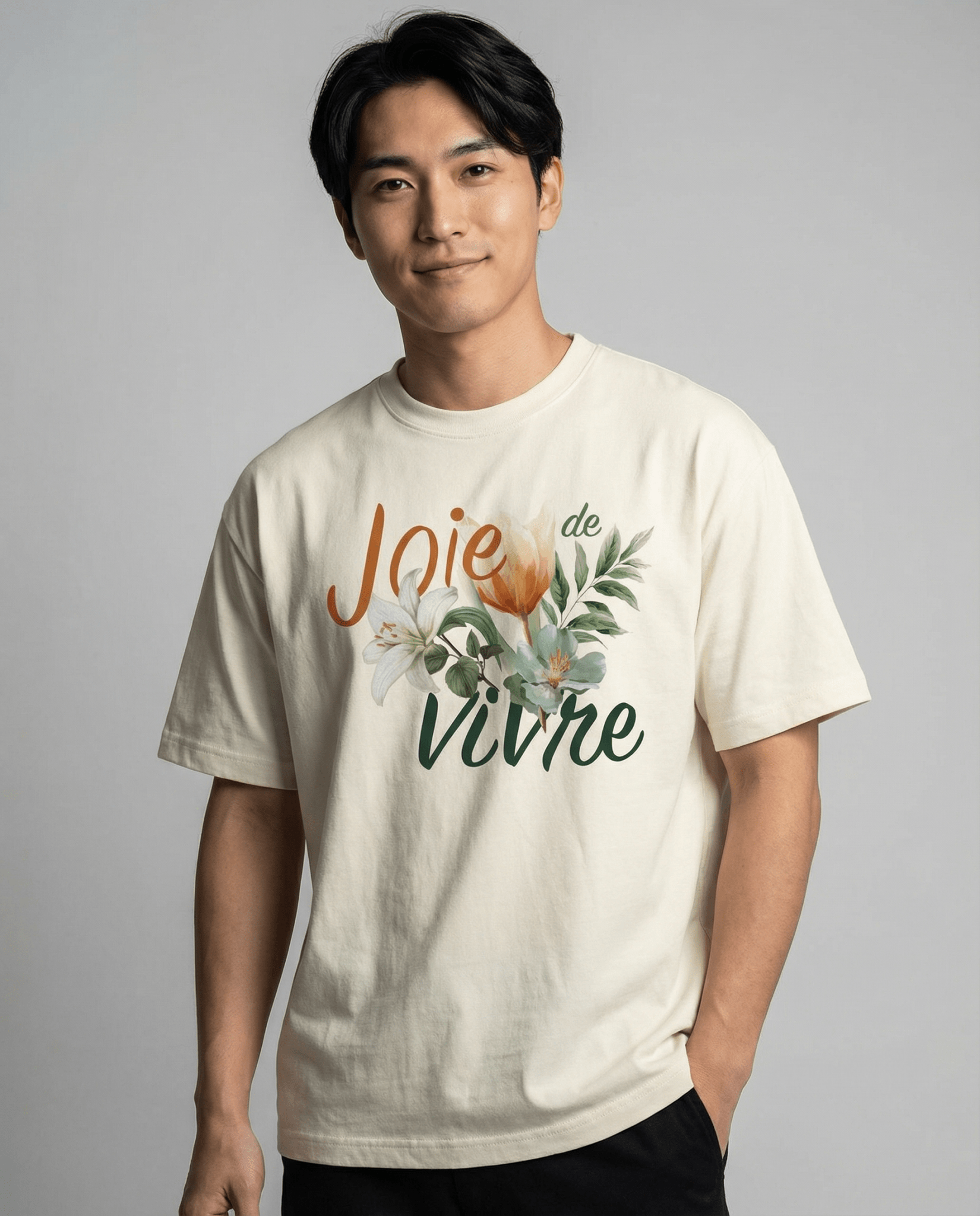 「JOIE DE VIVRE（生きる喜び）」ヘビーウェイト半袖Tシャツ (Unisex)