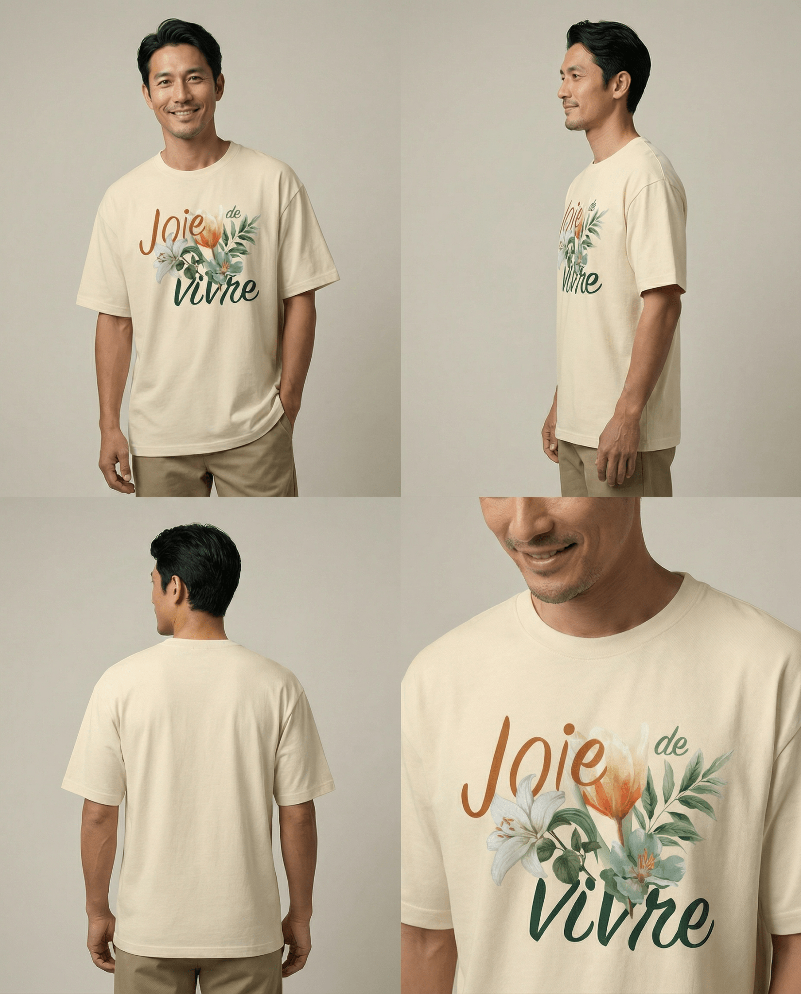 「JOIE DE VIVRE（生きる喜び）」ヘビーウェイト半袖Tシャツ (Unisex)