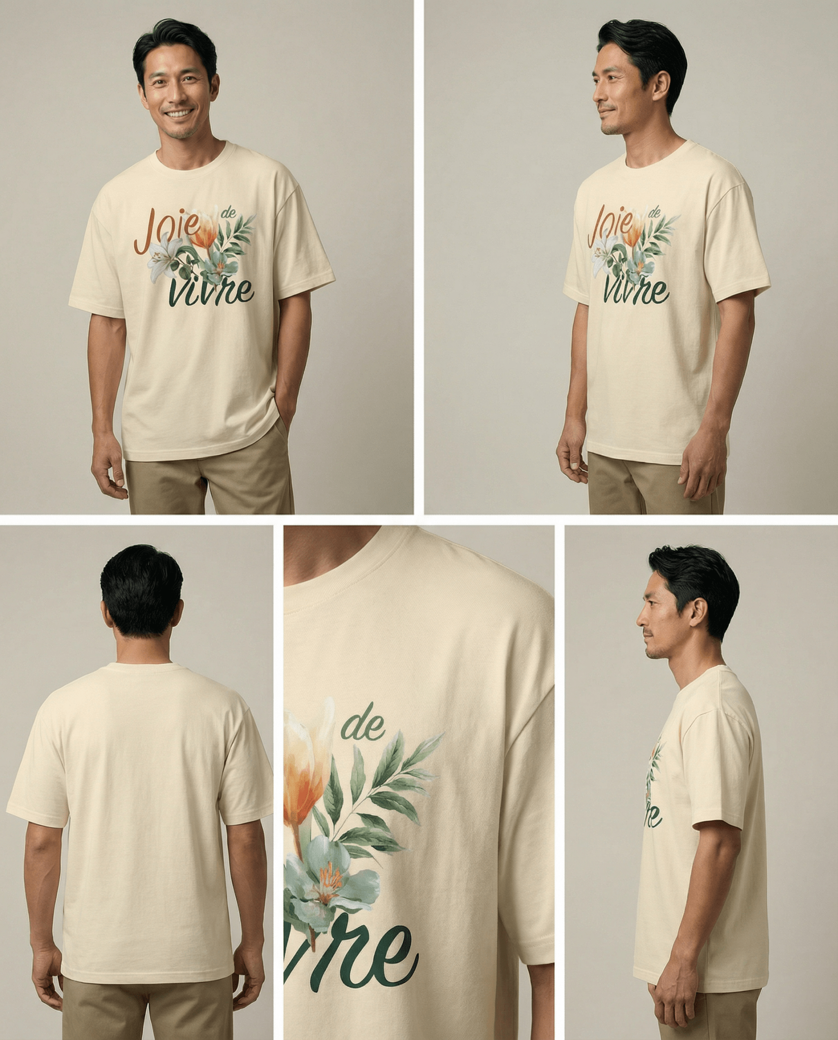 「JOIE DE VIVRE（生きる喜び）」ヘビーウェイト半袖Tシャツ (Unisex)