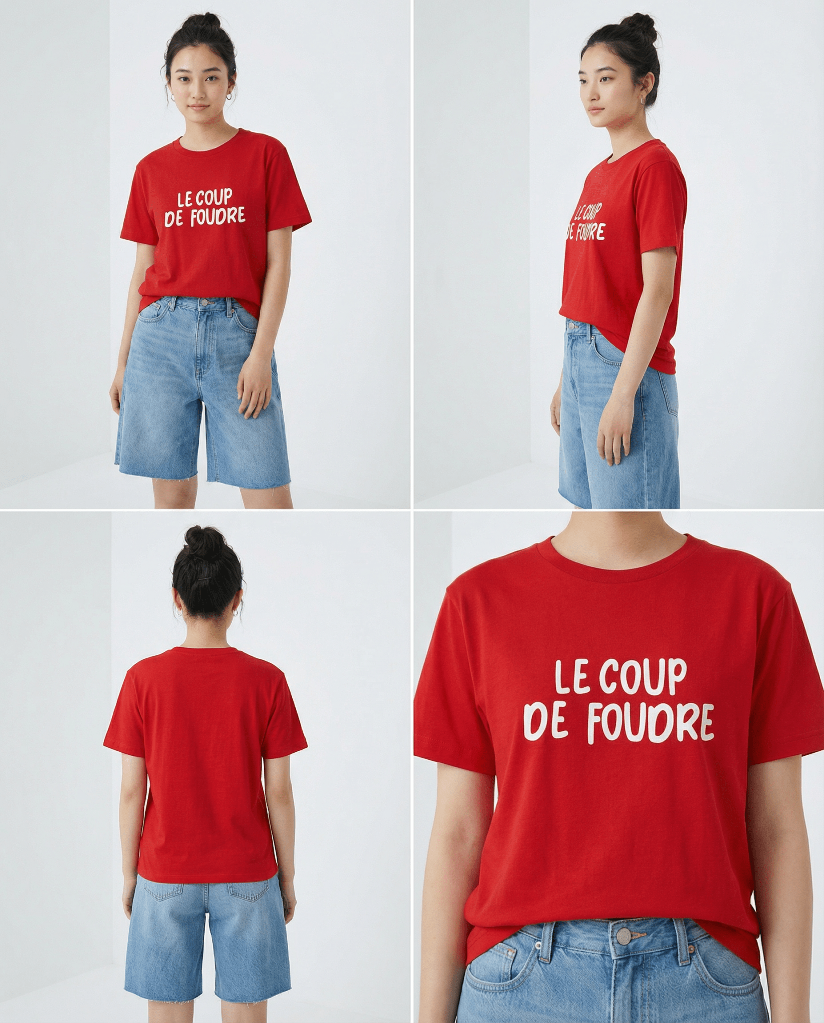 「Le Coup de Foudre（一目惚れ）」ヘビーウェイト半袖Tシャツ (Unisex)